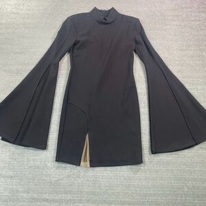 Michael Costello x Revolve Dress Women S Black Mr Gibson Mini Long Sleeve Party
